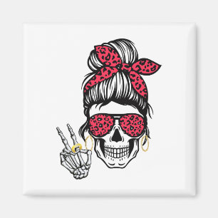 Íman Boho Skeleton Peace Sign Messy Bun Ndana Halloween