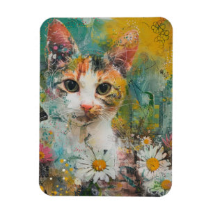 Íman Boho Watercolor Cats - Terna Feline Art (3)