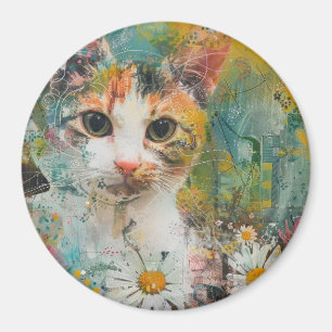 Íman Boho Watercolor Cats - Terna Feline Art (3)