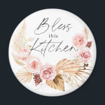 Íman Boho watercolor Floral Pampas Grass frigorífico<br><div class="desc">Boho aquarela Floral Pampas Grass Cozinha Magnética de Frigorifico</div>
