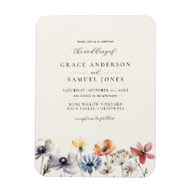 Boho Watercolor Wildflower Wedding