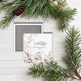 Íman Boias Vermelhas de inverno Feliz Natal