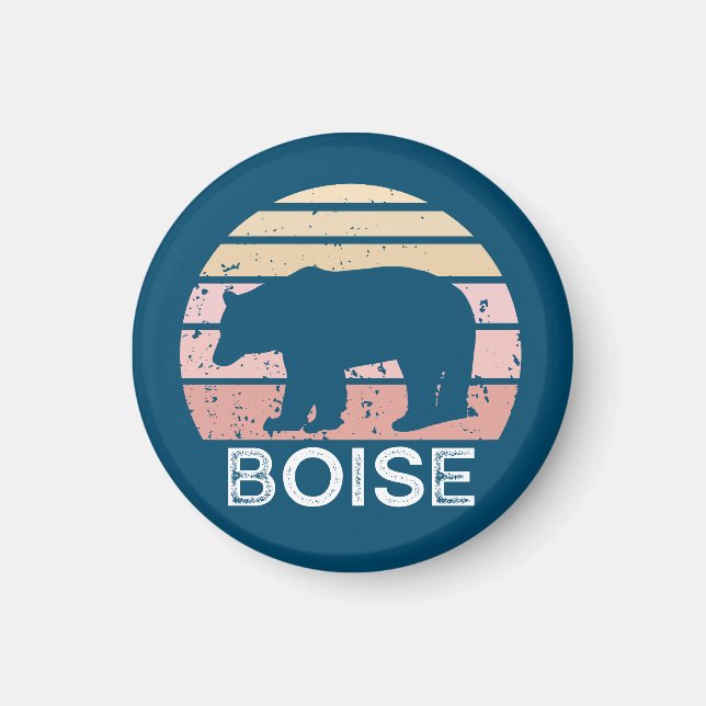Íman Boise Idaho Retro Bear (Frente)