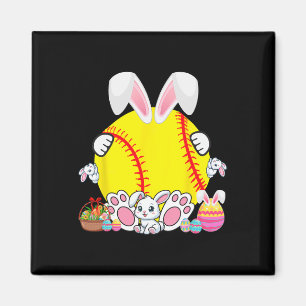 Íman Bola Bunny Sofball Fumaça Páscoa Jogador de Ventil