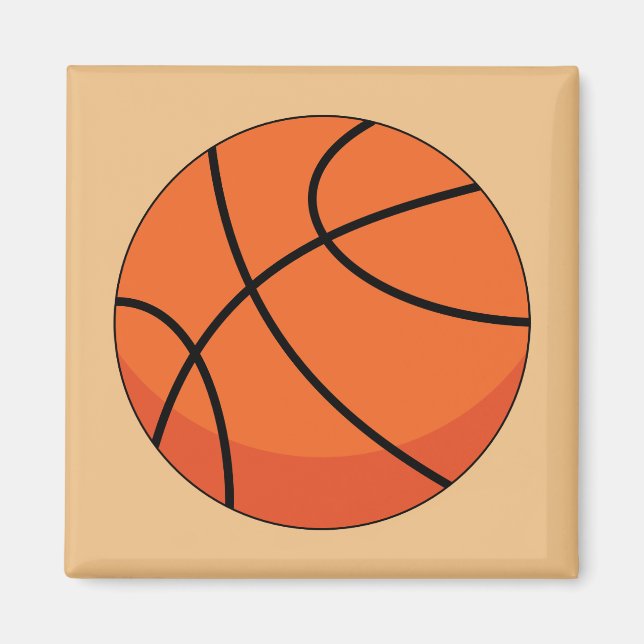 Íman Bola de Basquete de Cartoon (Frente)