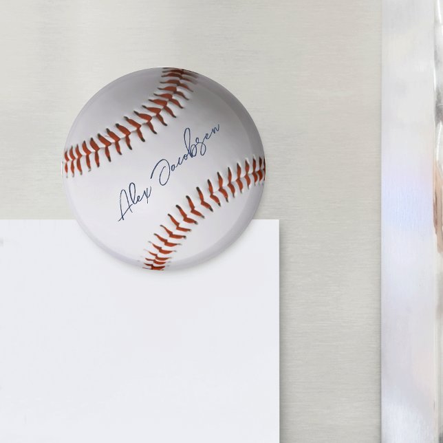 Íman Bola de Beisebol Personalizada Autografada (Criador carregado)