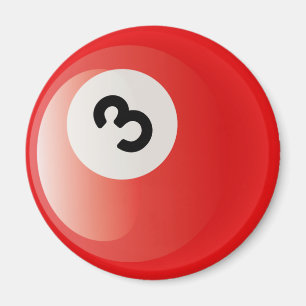 ÍMAN BOLA DE BILHAR DO NÚMERO 3