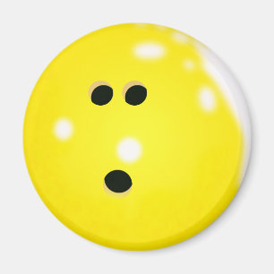 Íman bola de boliche (Amarelo) Magnet