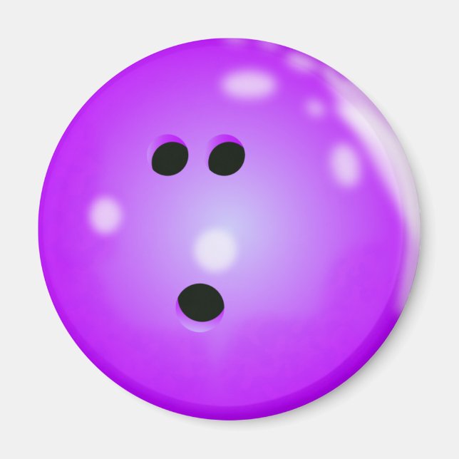 Íman Bola de boliche (Roxo) (Frente)