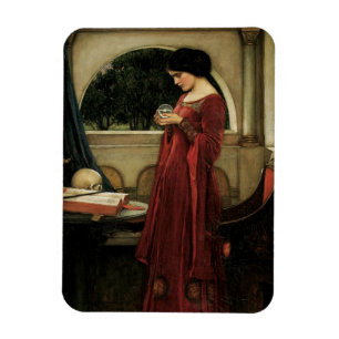 Íman Bola de cristal pelo Waterhouse, arte do Victorian