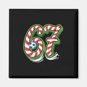 Íman Bola de Futebol Candy Cane 67 Natal Esportes Diver