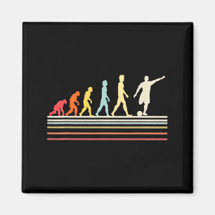 Íman Bola de Futebol Chute Evolução Humana Retro Estilo