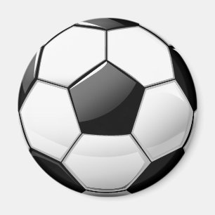 Íman Bola de futebol clássica lustrosa