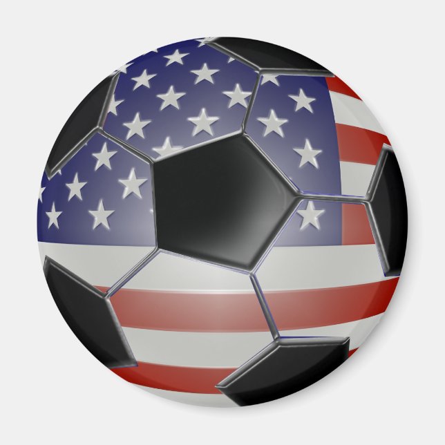 Íman Bola de Futebol da Bandeira dos EUA (Frente)