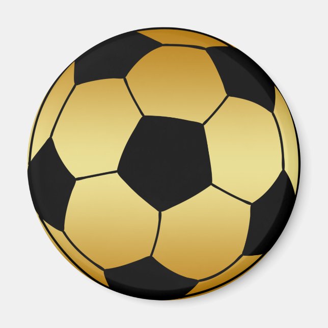 Íman BOLA DE FUTEBOL Dourado E PRETO (Frente)