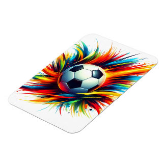 Íman Bola de Futebol Splash Futurista Abstrato