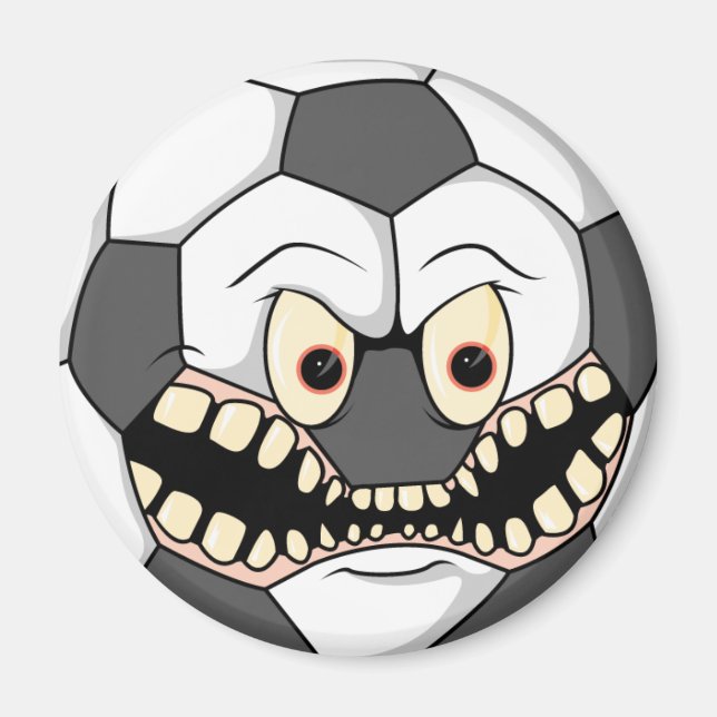 Íman bola de futebol zangada feroz (Frente)