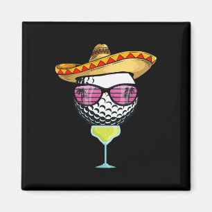 Íman Bola de Golfe Cinco De Mayo Feminina Com Sombrero