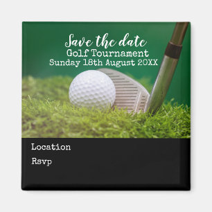 Íman Bola de golfe com clube de golfe em verde salve a 