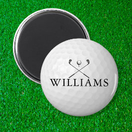 Íman Bola de Golfe e Tacinhas com Nome Personalizado