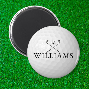 Íman Bola de Golfe e Tacinhas com Nome Personalizado
