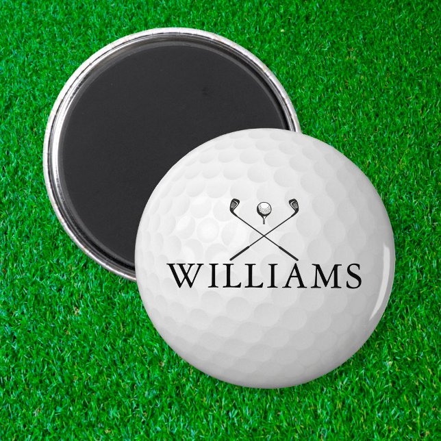 Íman Bola de Golfe e Tacinhas com Nome Personalizado (Criador carregado)