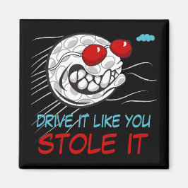 Íman Bola de Golfe Voadora com óculos escuros pretos