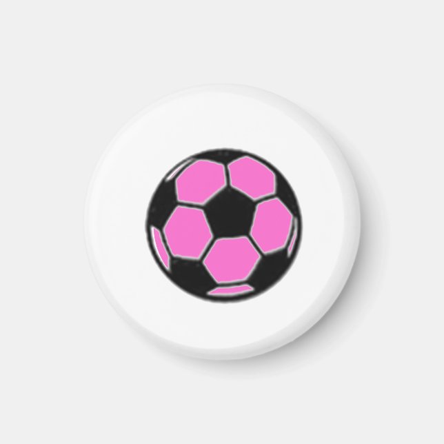 Íman Bola de Jogo de Ecrã de Futebol (Rosa) (Frente)
