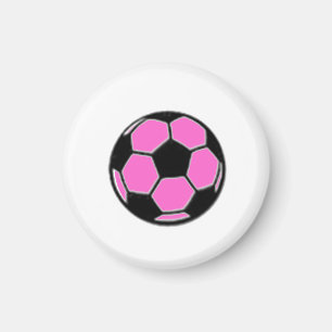 Íman Bola de jogo do TAG do futebol (rosa)