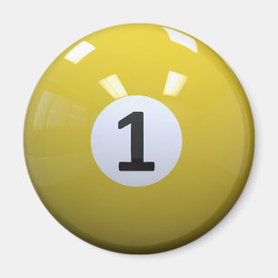 Íman Bola de piscina do bilhar do no. 1 do amarelo