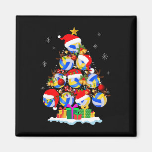 Íman Bola de Voleibol de Árvore de Natal Santa Hat Engr