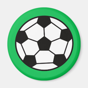 Íman Bola Engraçada De Futebol Em Fundo Verde