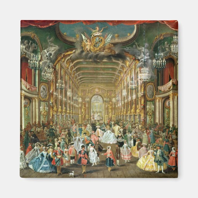 Íman Bola mascarada no teatro, Bona, 1754 (Frente)
