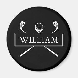 Íman Bolas De Golfe Personalizadas Preto E Branco Clube