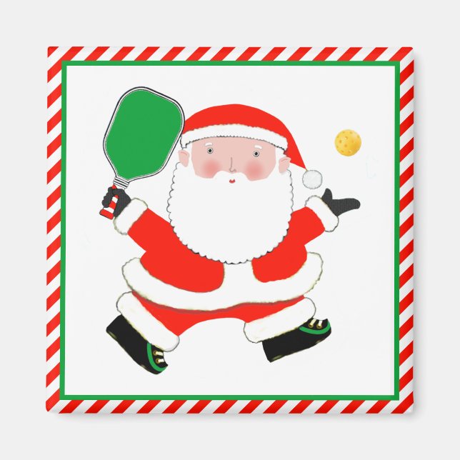 Íman Bolas de Natal do Pickleball (Frente)