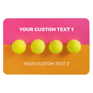 Íman Bolas de Tênis de Texto Personalizadas