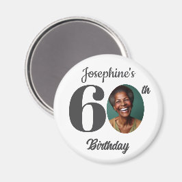 Íman Bold 60th Birthday Party Photo Favor