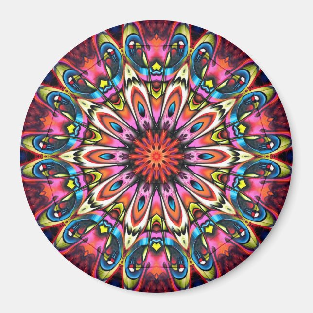 Íman Bold Buzz Kaleidoscope Mandala (Frente)
