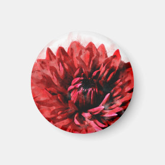 Íman Bold Dahlia Watercolor Crimson