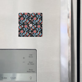 Íman Bold Folk Floral Pattern