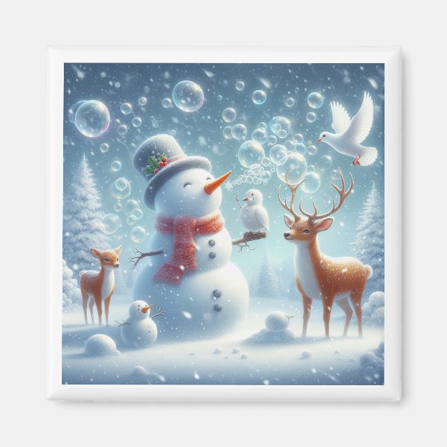 Íman Bolhas de Brilho Magneta (Frente)