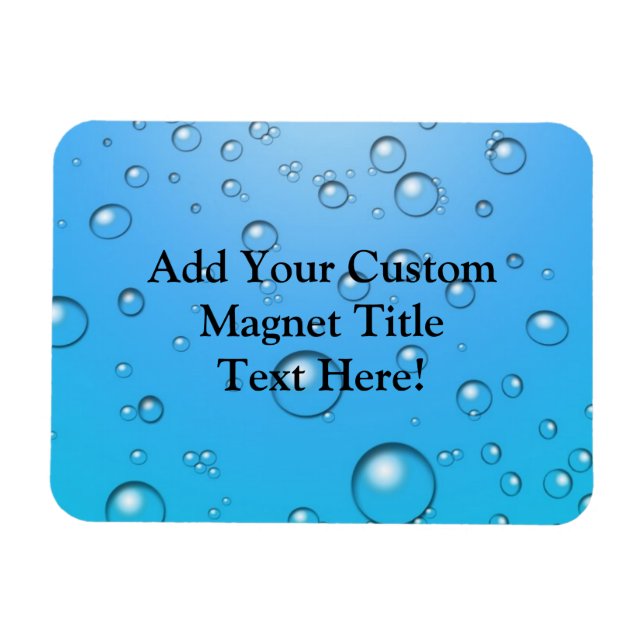 Íman Bolhas Limpas, Água Azul (Horizontal)