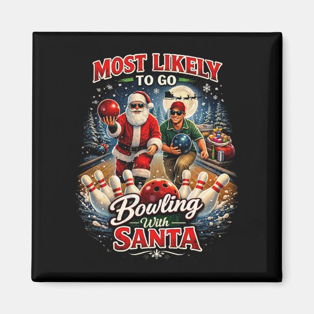 Íman Boliche com Papai Noel (Frente)