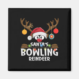 Íman Boliche Da Família Natal Reindeer Pajama