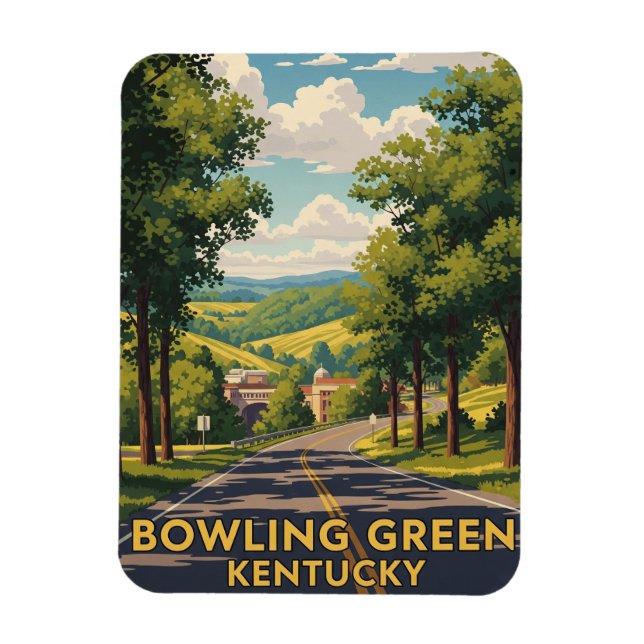 Íman Boliche da Viagem Verde do Kentucky (Vertical)