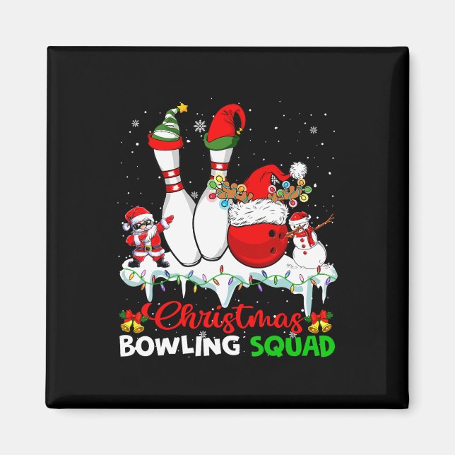 Íman Boliche de Natal Papais noeis Dabbing  Elf Boliche (Frente)