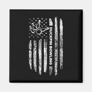 Íman Boliche de Pino de Bandeira Americano - Vintage Du