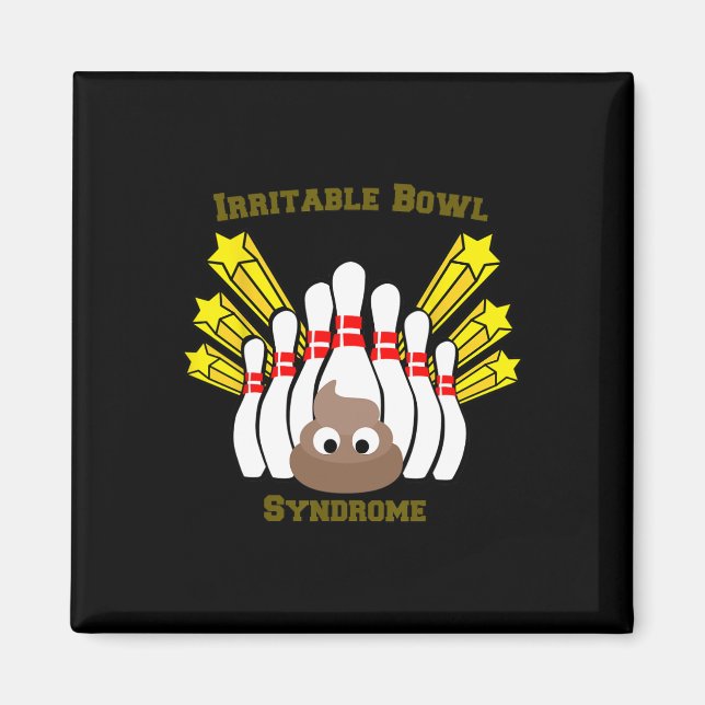 Íman Boliche de Síndrome de Bowl Irritável T Camisa (Frente)