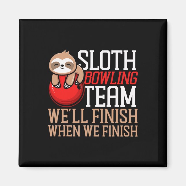 Íman Boliche engraçada, equipe de Boliches de Sloth Slo (Frente)