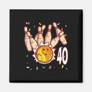 Íman Boliche Tema de Aniversário de 40 anos Boliche 40